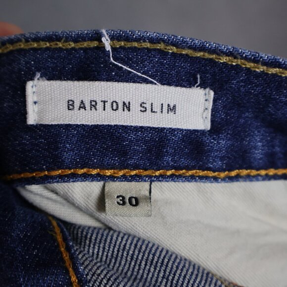 Imogene and Willie Jeans Mens 30x29 Blue Barton Washburn Slim Straight USA Made - Picture 9 of 14